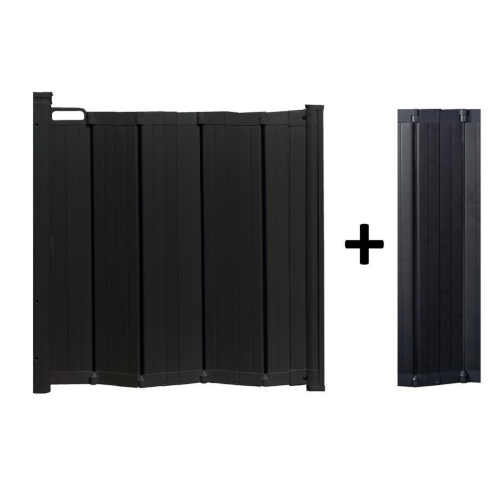Safetots (Black, 55 - 113.5Cm) Automatic Folding Retractable Baby Gate - Image 3