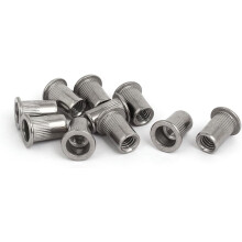 M8x18mm 304 Stainless Steel Flange Head Blind Rivet Nut Insert Nutsert 10pcs