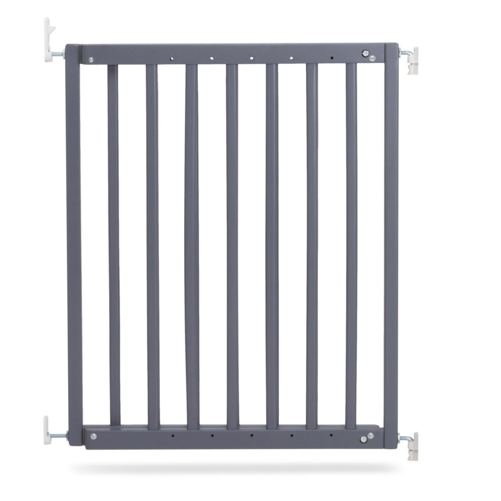 Safetots Wooden Screw Fit Stair Gate - Grey - 63.5cm-105.5cm - Wood Baby Safety Barrier - Image 3