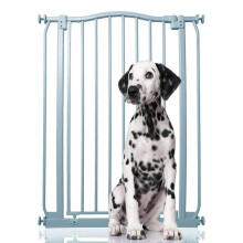 (Gris, 71cm - 80cm) Bettacare Barrera Extra Alta de Tope Curvo para Perros