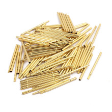 100pcs R100-3S 1.67mm Dia 29.5mm Length Metal Test Probe Needle Cover Gold Plated