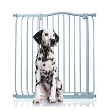 (Gris, 89cm - 98cm) Bettacare Barrera Extra Alta de Tope Curvo para Perros