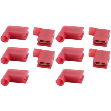 10Pcs Flag Crimp Terminals Female Nylon Fully Insulated Wire Connectors Red