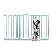 (Gris, 161cm - 170cm) Bettacare Barrera Extra Alta de Tope Curvo para Perros