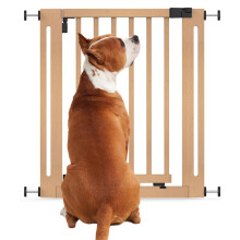 (Natural, 71cm - 79cm) Bettacare Puerta Elegante De Seguridad De Madera para Perros