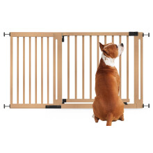 (Natural, 145cm - 153cm) Bettacare Puerta Elegante De Seguridad De Madera para Perros