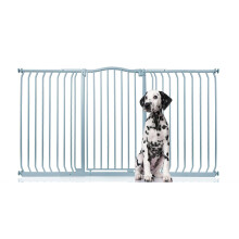 (Gris, 170cm - 179cm) Bettacare Barrera Extra Alta de Tope Curvo para Perros