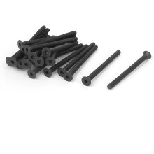 M3 x 40mm Metric Hex Socket Countersunk Head Screw Bolts Black 20PCS