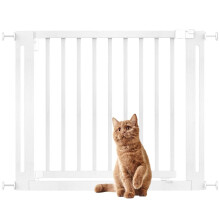 (Blanco, 95cm - 103cm) Bettacare Puerta Elegante De Seguridad De Madera para Perros