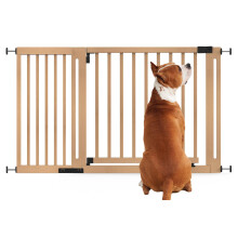 (Natural, 135cm - 143cm) Bettacare Puerta Elegante De Seguridad De Madera para Perros