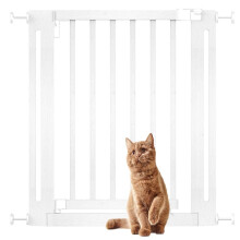 (Blanco, 71cm - 79cm) Bettacare Puerta Elegante De Seguridad De Madera para Perros