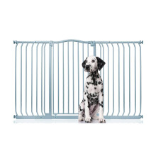 (Gris, 152cm - 161cm) Bettacare Barrera Extra Alta de Tope Curvo para Perros