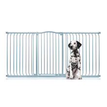 (Gris, 188cm - 197cm) Bettacare Barrera Extra Alta de Tope Curvo para Perros