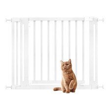 (Blanco, 97cm - 105cm) Bettacare Puerta Elegante De Seguridad De Madera para Perros