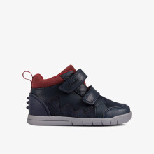 (Wide, 3 (Children's)) Rex Park T Navy Leather