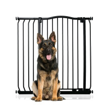 (Negro, 89cm - 98cm) Bettacare Barrera Extra Alta de Tope Curvo para Perros