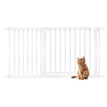 (Blanco, 145cm - 153cm) Bettacare Puerta Elegante De Seguridad De Madera para Perros