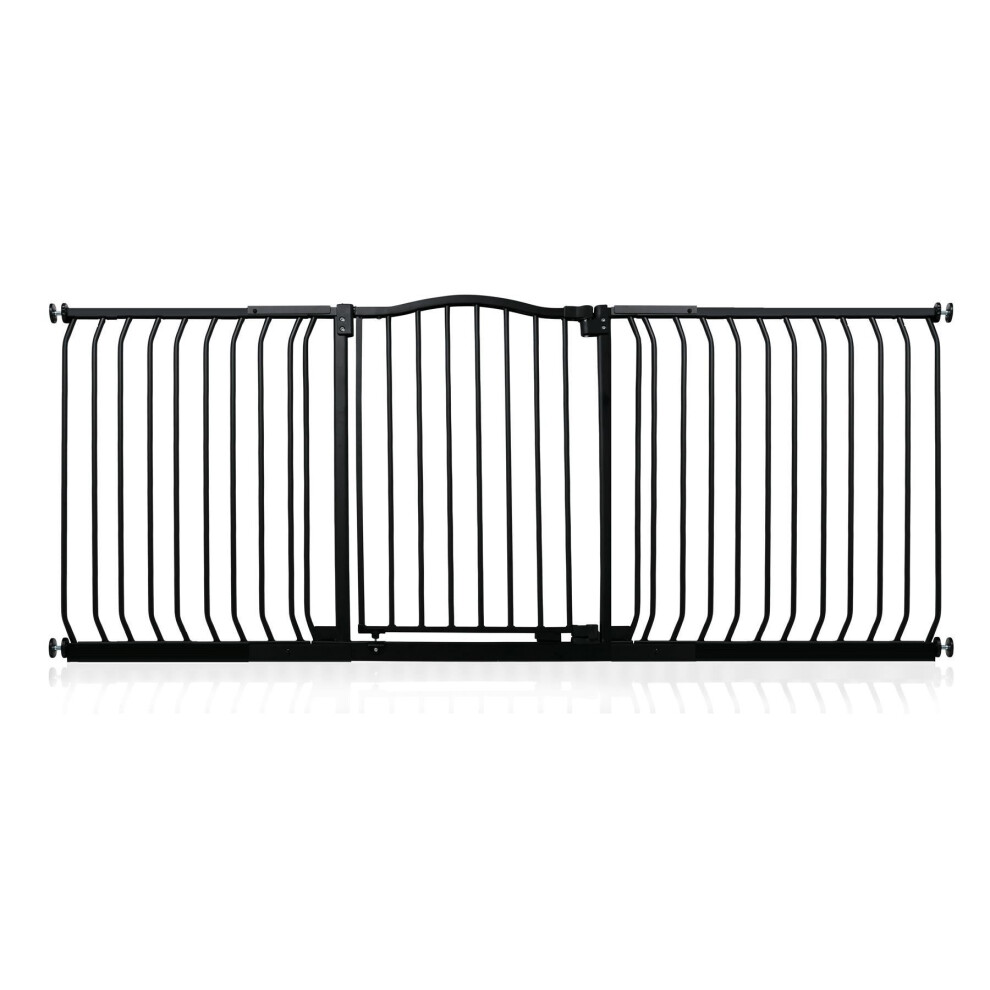 Safetots Pressure Fit Stair Gate - Curved Top - 188cm - 197cm - Matt Black - Image 2