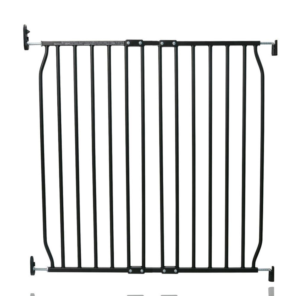 Safetots (80Cm - 90Cm, Black) Eco Screw Fit Baby Gate
