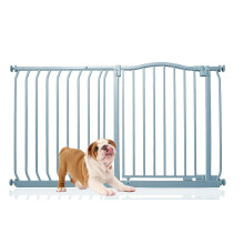 (Gris, 125cm - 134cm) Bettacare Barrera de Tope Curvo para Perros