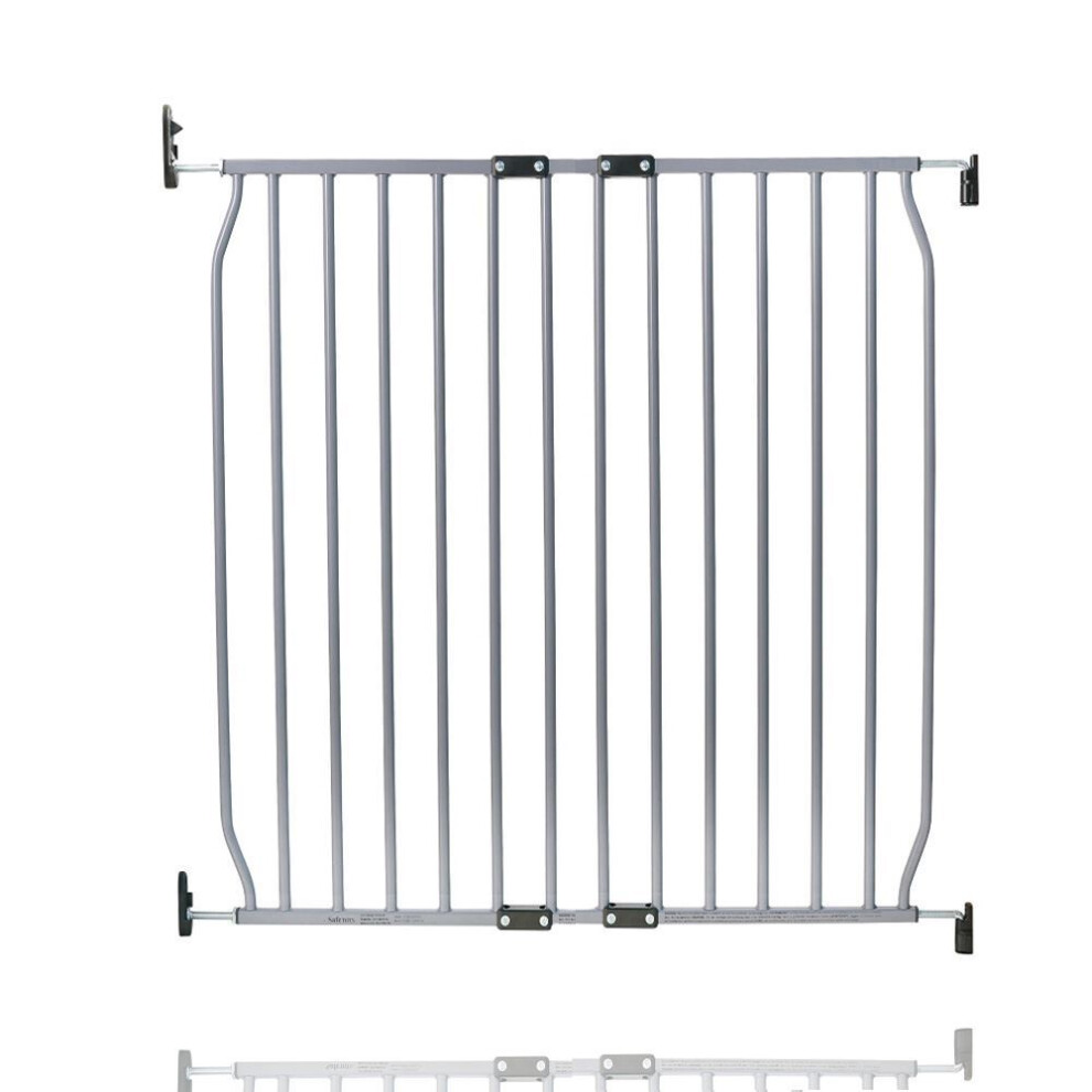Safetots (80Cm - 90Cm, Grey) Eco Screw Fit Baby Gate