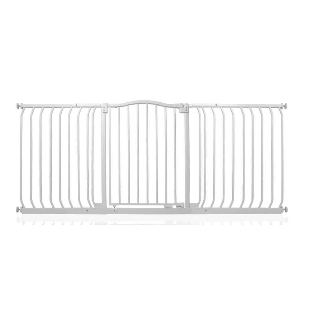 B&Q - Curved Top Safety Gate170Cm179CmMatt WhitePressure Fit Stair Gate - Image 2