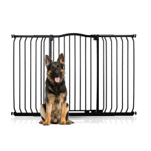 (Negro, 143cm - 152cm) Bettacare Barrera Extra Alta de Tope Curvo para Perros