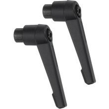 2Pcs M6 Adjustable Knobs Handle Female Thread Push Button Ratchet Quick Release Locking Rotating Bolt for Lathe Machinery, Black