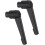 2Pcs M6 Adjustable Knobs Handle Female Thread Push Button Ratchet Quick Release Locking Rotating Bolt for Lathe Machinery, Black 1