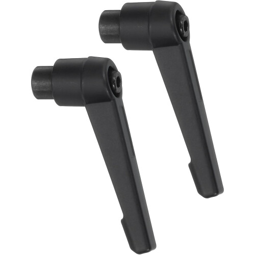 2Pcs M6 Adjustable Knobs Handle Female Thread Push Button Ratchet Quick Release Locking Rotating Bolt for Lathe Machinery, Black
