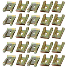 25pcs Speed Fastener U Nut Clip Brass Tone for M4 / ST4.2 Screw Bolt