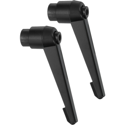 2Pcs M12 Adjustable Knobs Handle Female Thread Push Button Ratchet Quick Release Locking Rotating Bolt for Lathe Machinery, Black