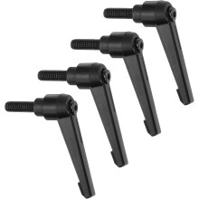 4Pcs M8 x 20mm Adjustable Knobs Handle Male Thread Push Button Ratchet Quick Release Locking Rotating Bolt for Lathe Machinery, Black