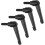 4Pcs M8 x 20mm Adjustable Knobs Handle Male Thread Push Button Ratchet Quick Release Locking Rotating Bolt for Lathe Machinery, Black 1