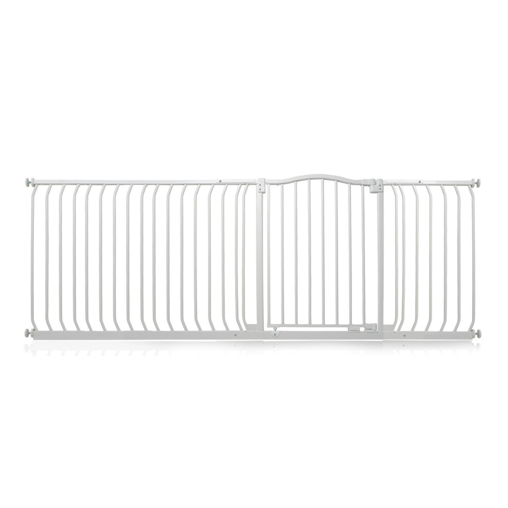 B&Q - Curved Top Safety Gate207Cm216CmMatt WhitePressure Fit Stair Gate - Image 2