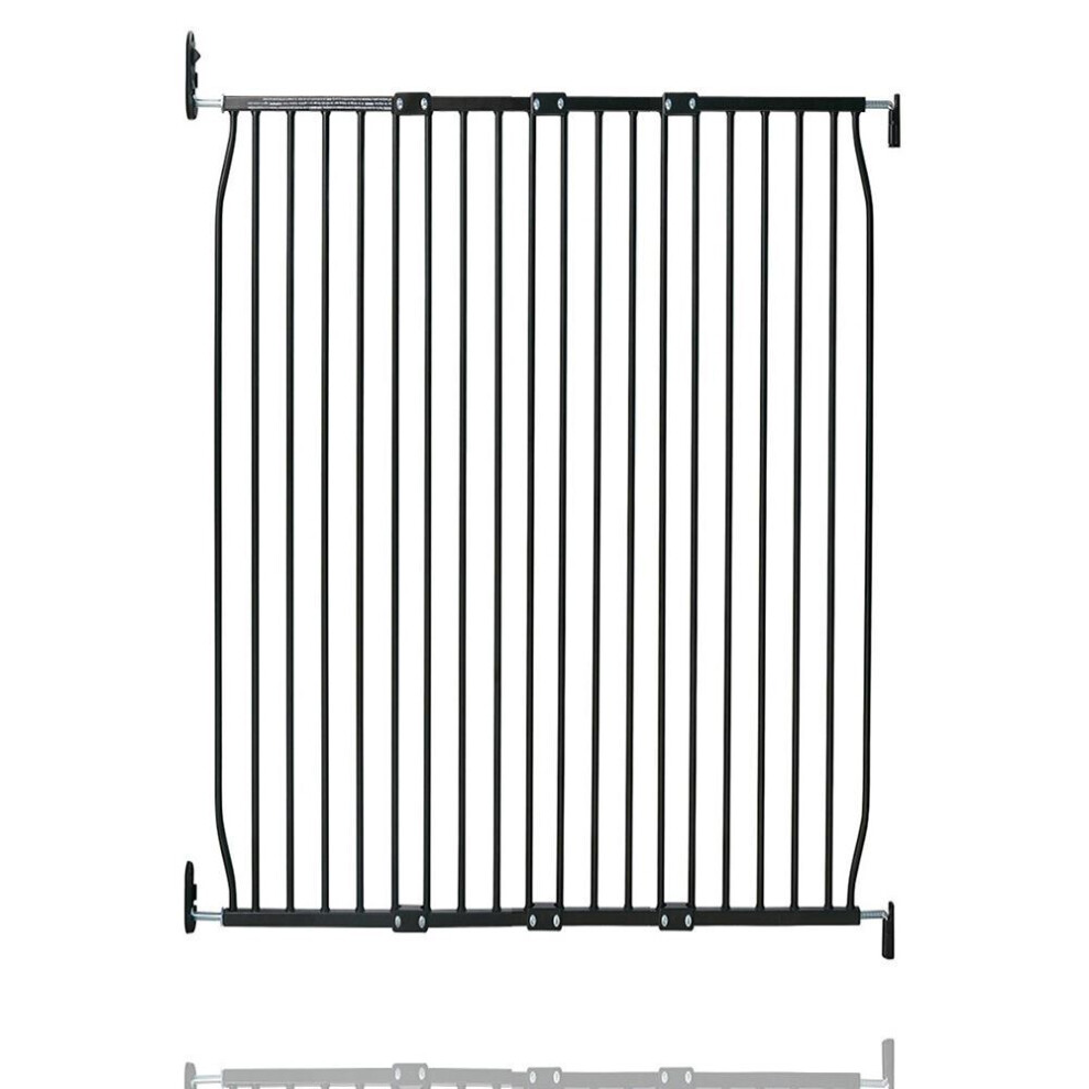Safetots (110Cm - 120Cm, Black) Extra Tall Eco Screw Fit Baby Gate