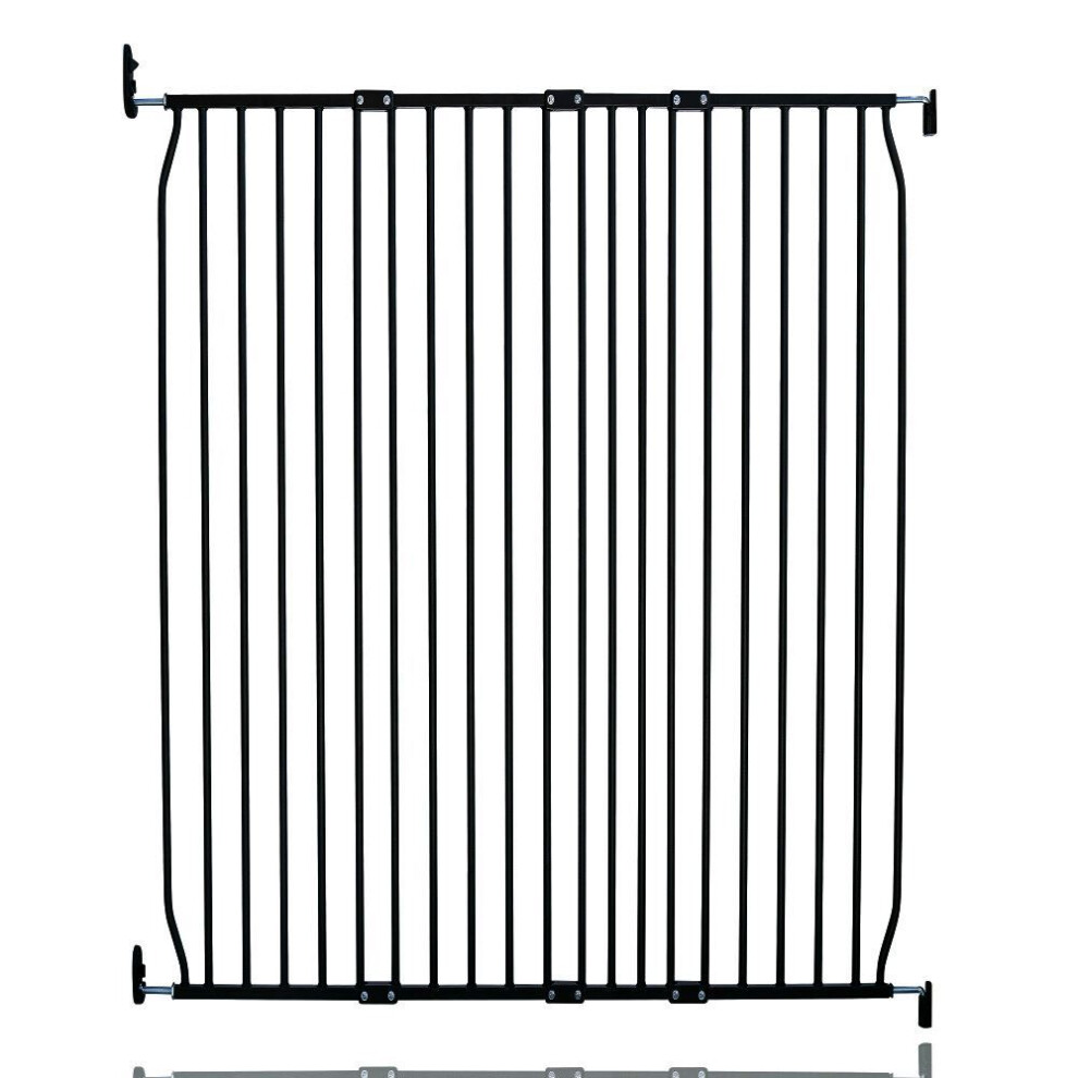 Safetots (120Cm - 130Cm, Black) Extra Tall Eco Screw Fit Baby Gate
