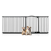 (Negro, 198cm - 207cm) Bettacare Barrera de Tope Curvo para Perros