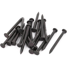 2mmx25mm Carbon Steel Point Tip Concrete Cement Nail Black 20pcs