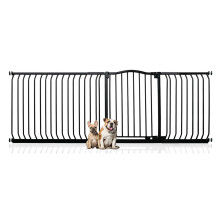 (Negro, 216cm - 225cm) Bettacare Barrera de Tope Curvo para Perros