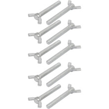 M8x60mm Grade 4.8 Carbon Steel Wing Bolt Butterfly Screw 10pcs
