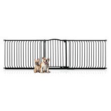(Negro, 271cm - 280cm) Bettacare Barrera de Tope Curvo para Perros