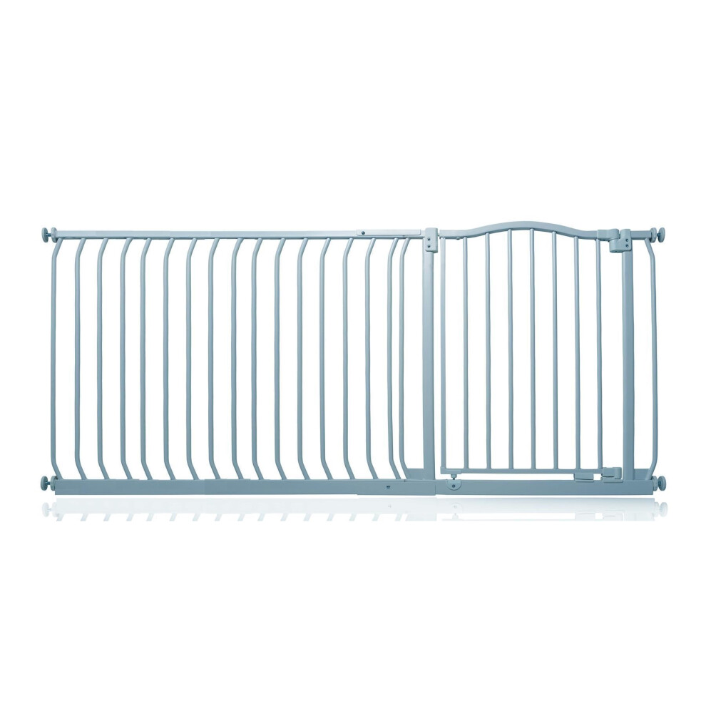 B&Q - Curved Top Safety Gate171Cm180CmMatt GreyPressure Fit Stair Gate - Image 2