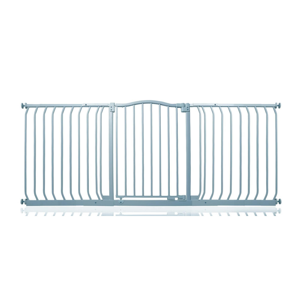 Safetots Pressure Fit Stair Gate - Curved Top - Matt Grey - 179cm-188cm - Metal - Image 2