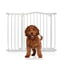 (Blanco, 89cm - 98cm) Bettacare Barrera de Tope Curvo para Perros