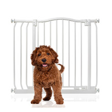 (Blanco, 80cm - 89cm) Bettacare Barrera de Tope Curvo para Perros