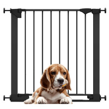 (Negro, 75cm - 82cm) Bettacare Puerta para Perros SafeStep