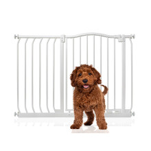 (Blanco, 98cm -107cm) Bettacare Barrera de Tope Curvo para Perros