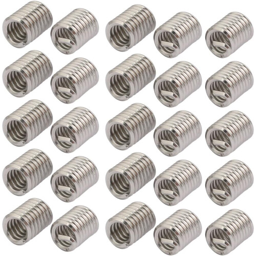1/4-20 304 Stainless Steel Helical Recoil Coil Wire Thread Insert 25pcs