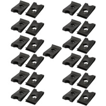 25pcs Spring Steel Speed Fastener Extruded U Nut Black for M4 / ST4.2 Screw Bolt